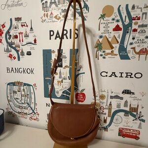 Neiman Marcus Tan Leather Crossbody Bag